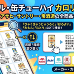 缶ビール＆缶チューハイ カロリー一覧｜低い順ランキングと全銘柄比較ツール