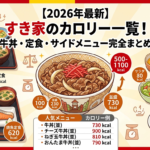 【2026年最新】すき家のカロリー一覧！牛丼・定食・サイドメニュー完全まとめ