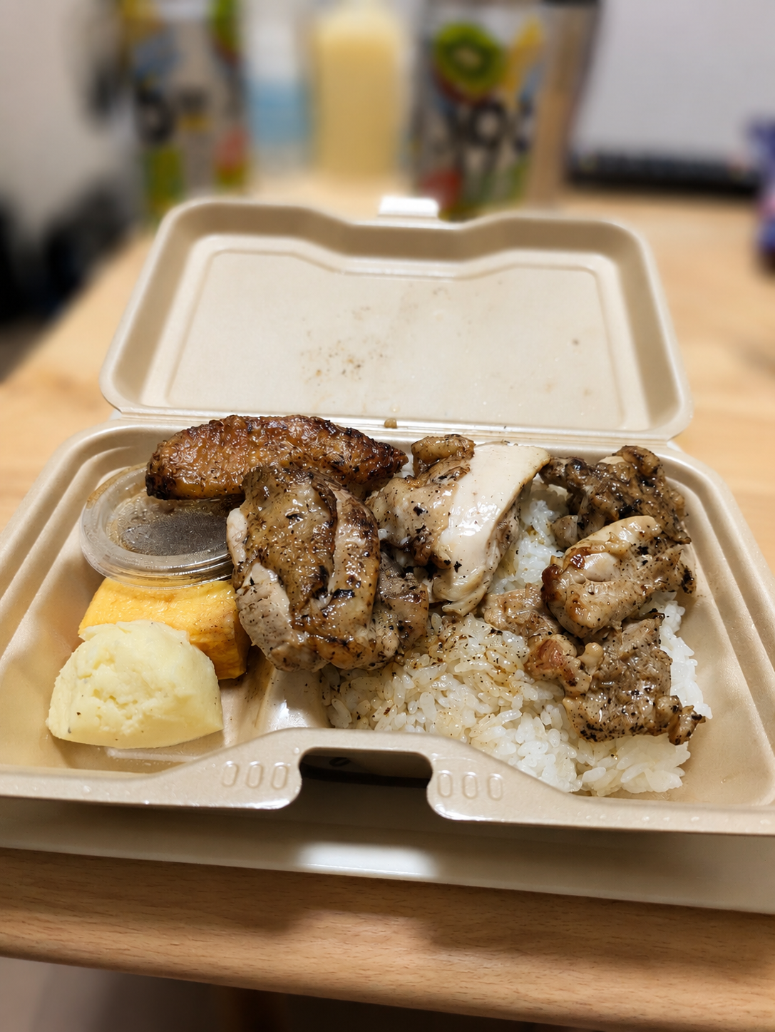 ロケットナウで注文したチキンステーキ弁当