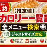 大阪王将 カロリー一覧表【2026年最新】全メニュー検索＋ハーフサイズ対応｜餃子・炒飯・ラーメン