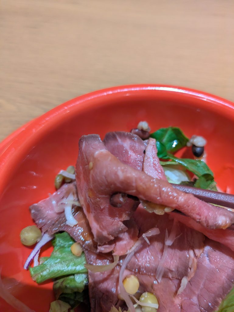 ローストビーフのアップ
